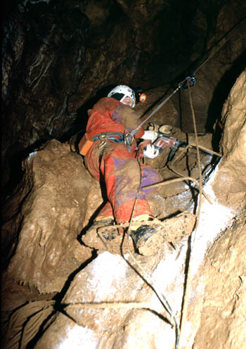 Beim Ausbau des Rutschbahnabstieges